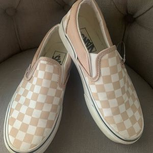 Vans checkered slip ons